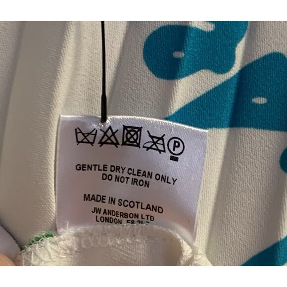 J.W. Anderson Multi Color Pleated Logo Skirt Size 6 - Picture 6 of 9